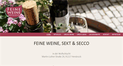 Desktop Screenshot of feineweine-heb.de